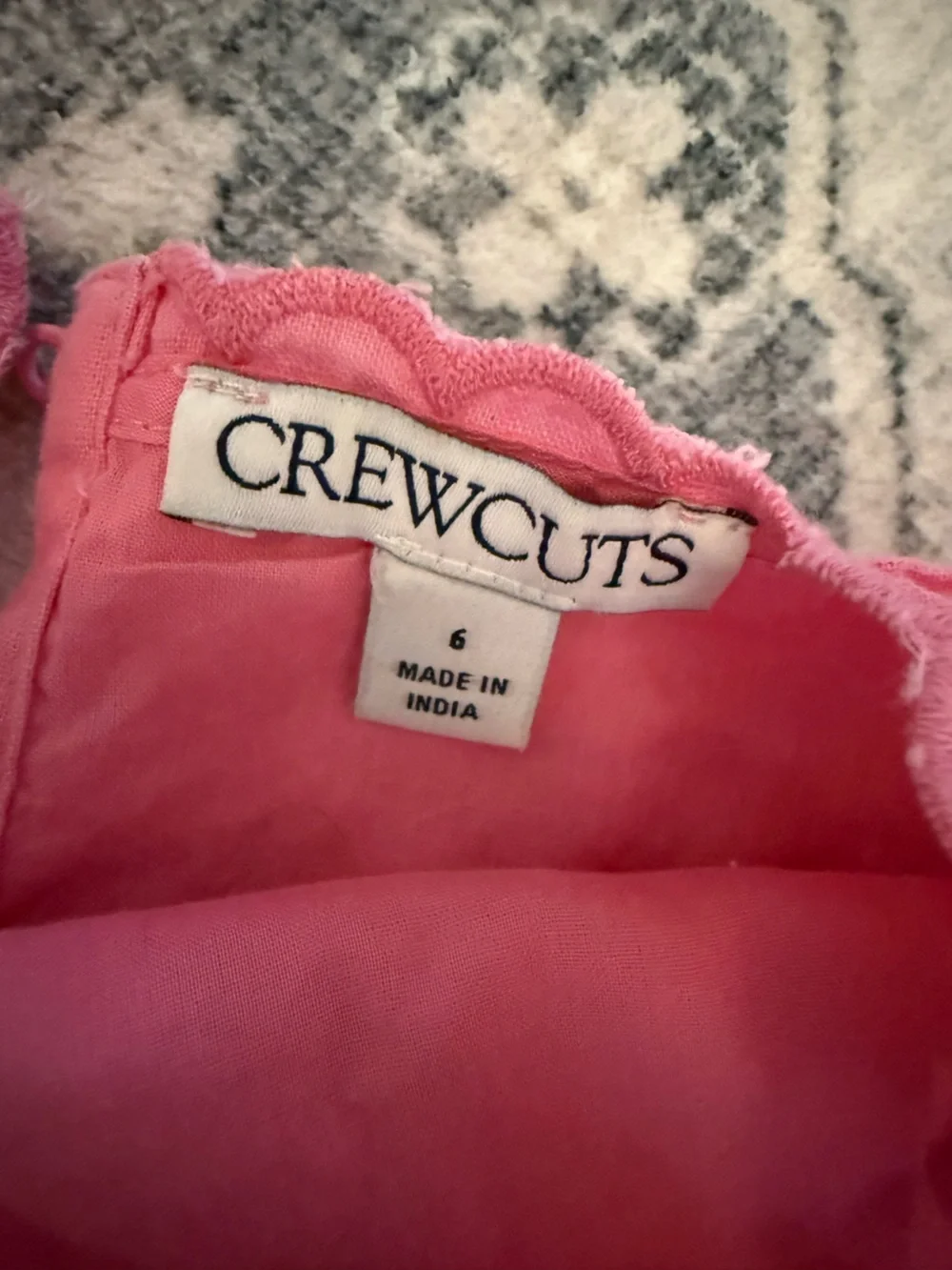 Crewcuts Girls Pink Cotton scallop trim Top and skort set